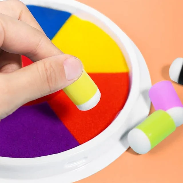 10pc Sponge Finger Paint Tool Preschool Kids Art & Craft - Image 3
