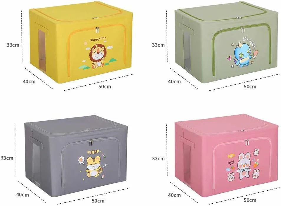 1pc Cartoon Animal Design Clothes Storage Collapsible Box - Image 7