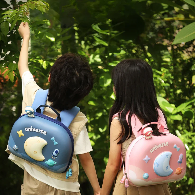 3D Moon & Space Design Hard Shell Backpack - Image 2