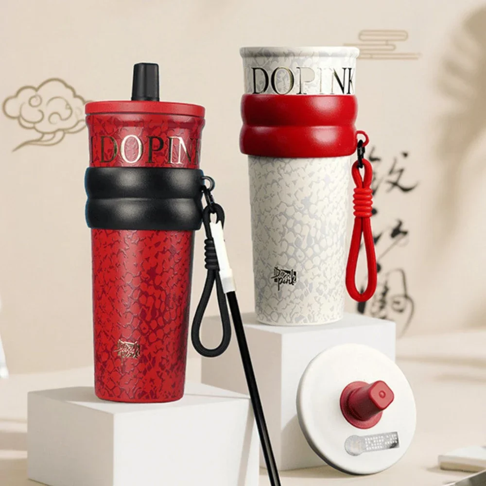 710ml Insulated Stainless Steel Sipper Tumbler | Leakproof Bottle with Carry Loop for Women & Girls - Image 2