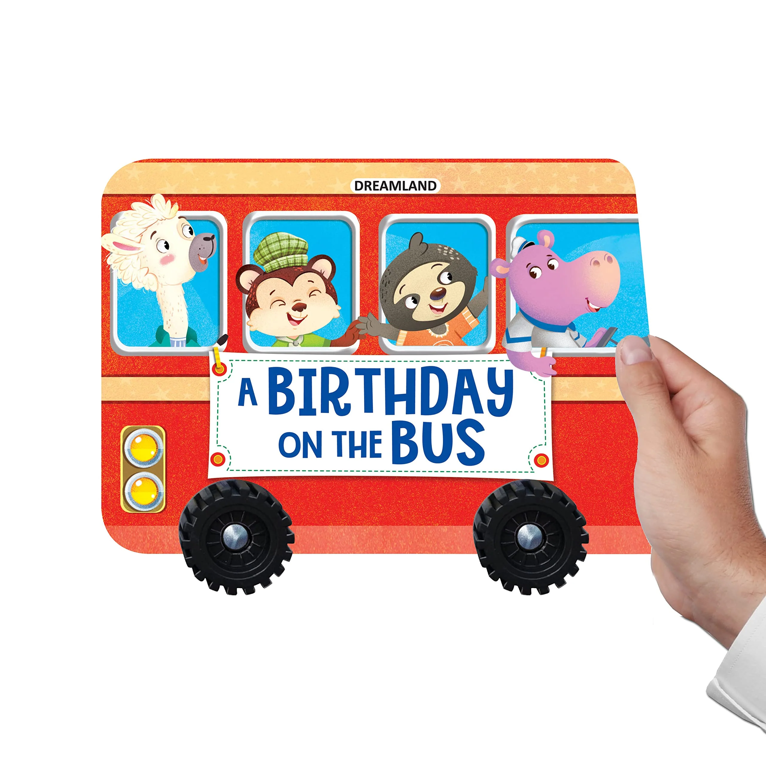 A Birthday on the Bus - A Shaped Picture Board book with Wheels (Pack Of 5/10)(Prepaid Only) - Image 2