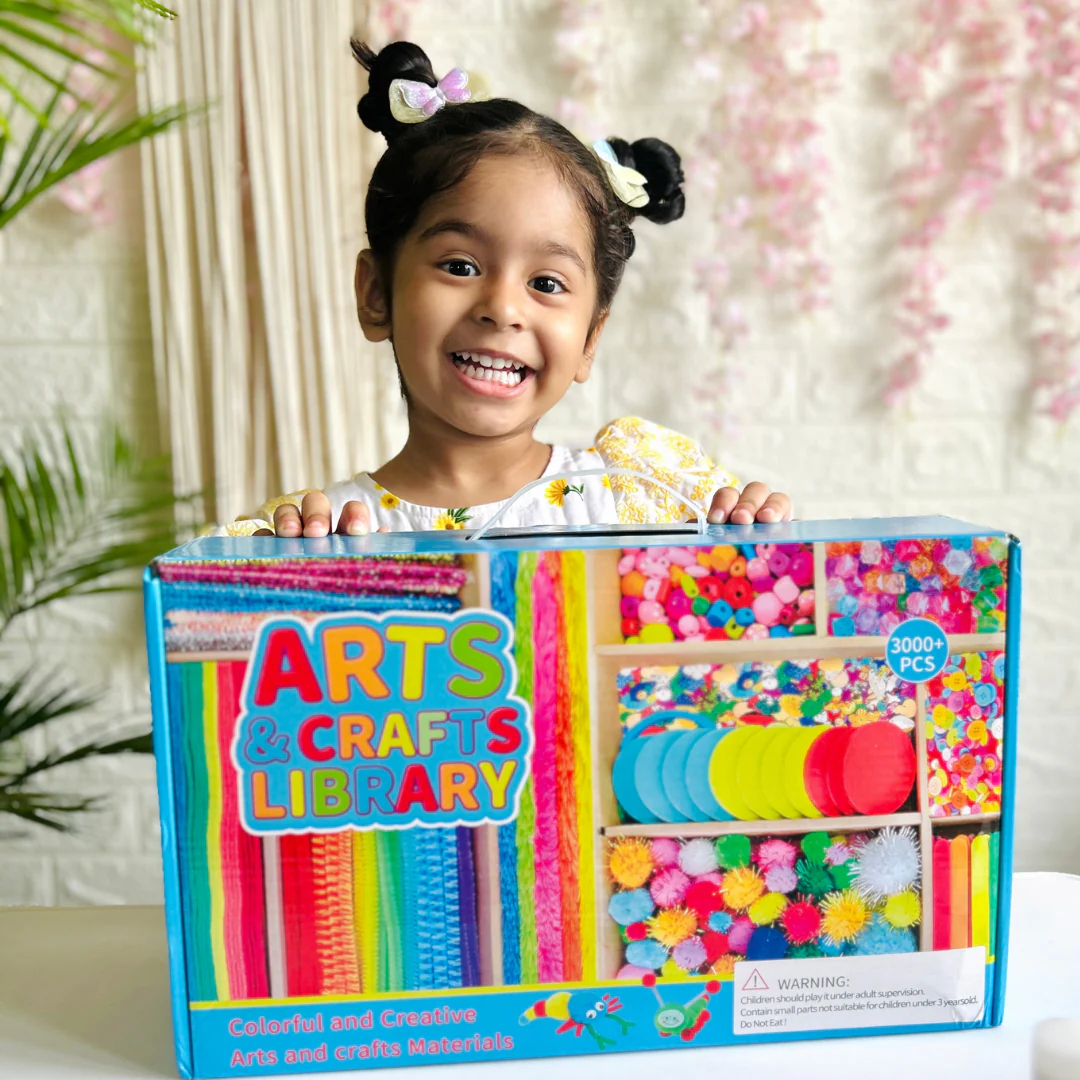 Arts and Crafts Kit for Kids - 3000+ Colorful DIY Supplies for Creative Projects (Pack Of 5/10)(Prepaid Only) - Image 2