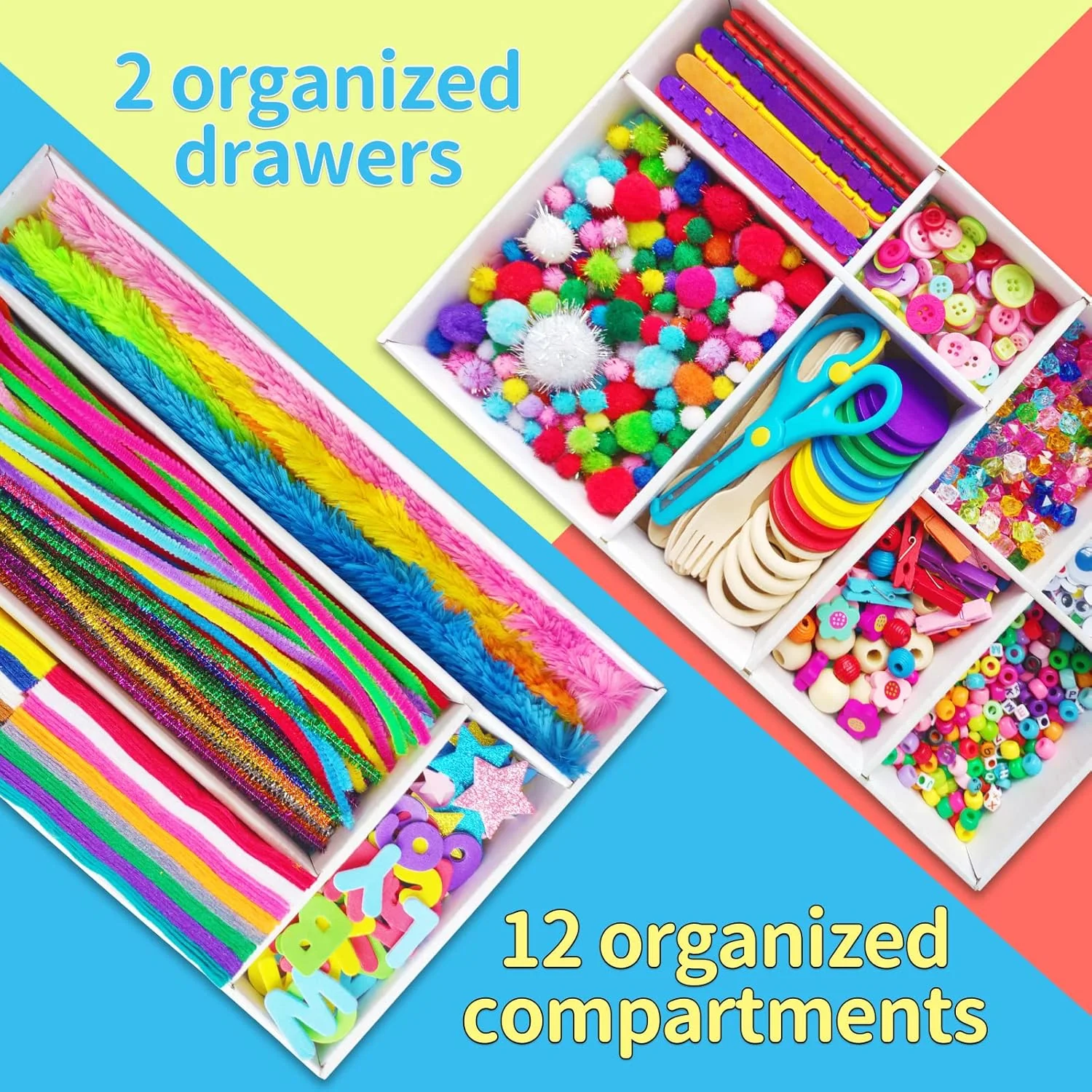 Arts and Crafts Kit for Kids - 3000+ Colorful DIY Supplies for Creative Projects (Pack Of 5/10)(Prepaid Only) - Image 4