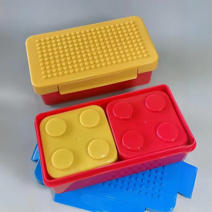 Blocks Design 800ml BPA Free Leak-Proof Lunch Box with 250ml 2 Container - Image 5