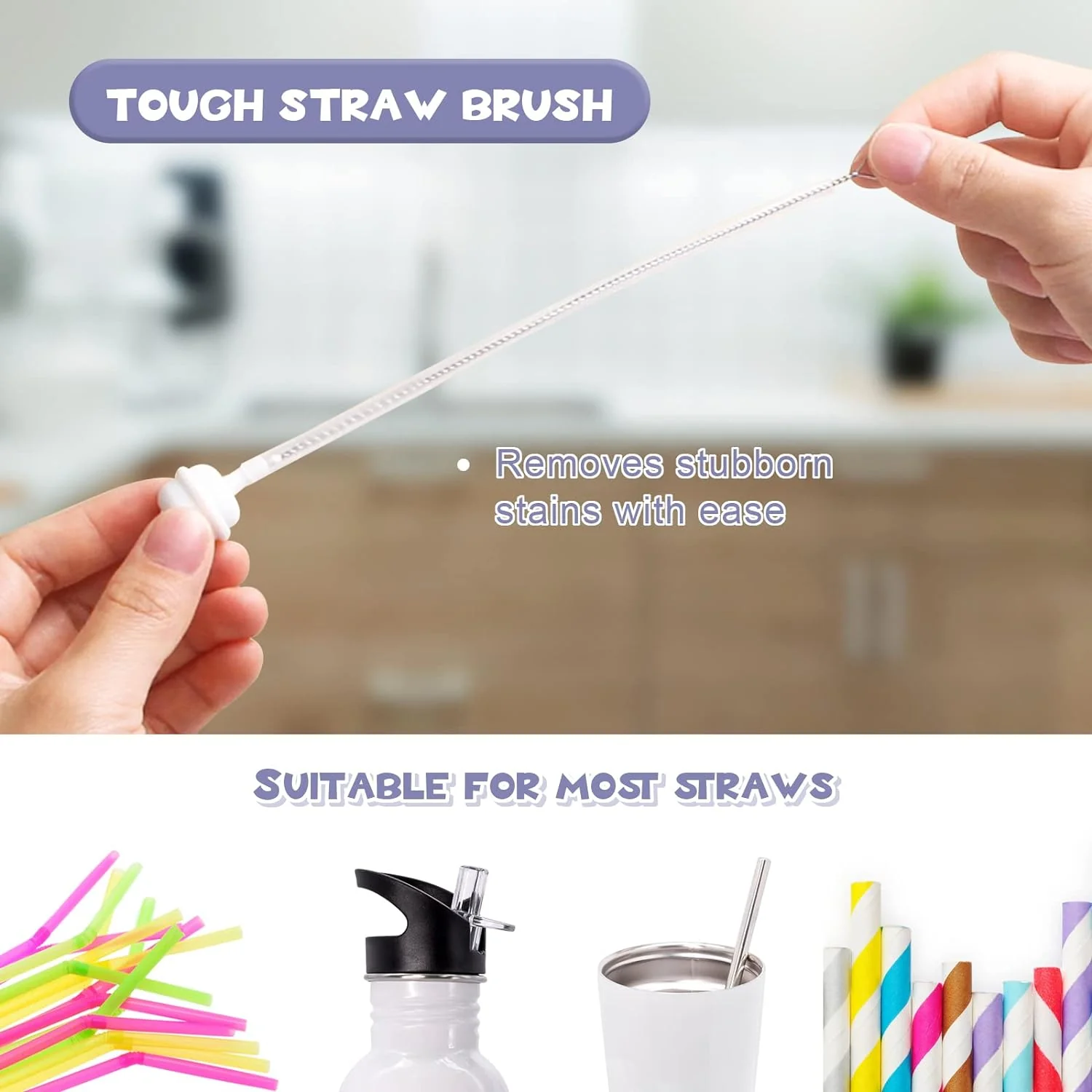 Bottle Brush Set 3-in-1 Silicone Cleaning brush for Kids Baby Bottle (Random Color) - Image 8