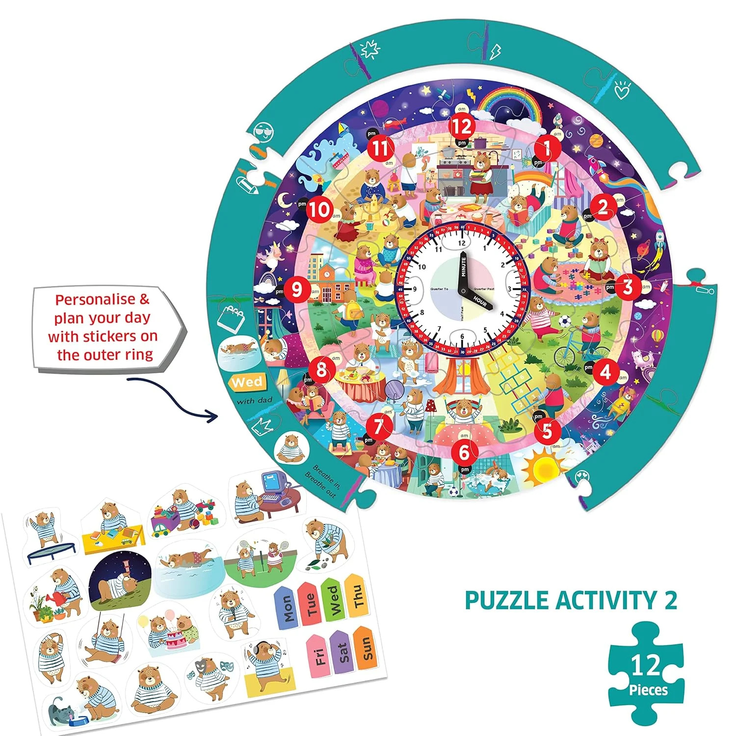 Busy Bear Time Puzzle (37 pcs) - Image 5