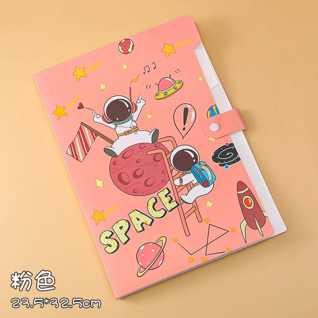 Cartoon Astronaut 6-Grid File Folder A4 (Pack Of 6/12)(Prepaid Only) - Image 2