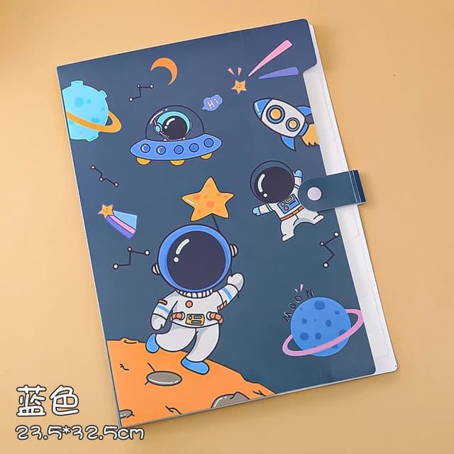 Cartoon Astronaut 6-Grid File Folder A4 (Pack Of 6/12)(Prepaid Only) - Image 3