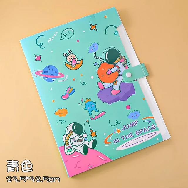 Cartoon Astronaut 6-Grid File Folder A4 (Pack Of 6/12)(Prepaid Only) - Image 4