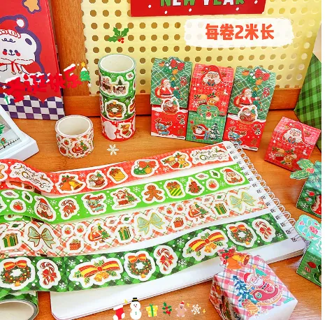 Christmas Irregular-Shaped Washi Tape – 3cm x 2m Decorative Holiday Tape - Image 4