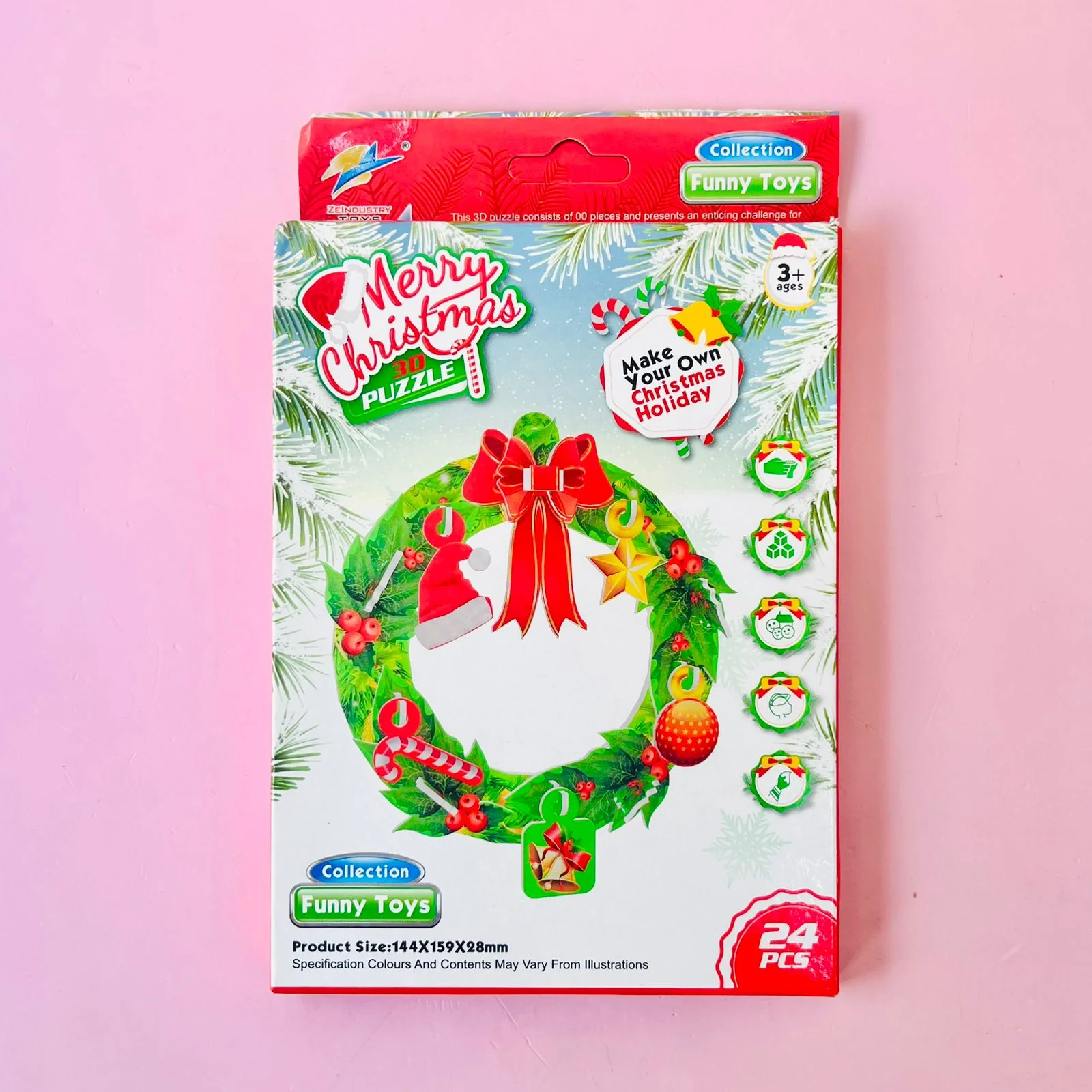 Christmas Theme 3D Puzzle Craft Toy for Kids (random 1pc) - Image 4