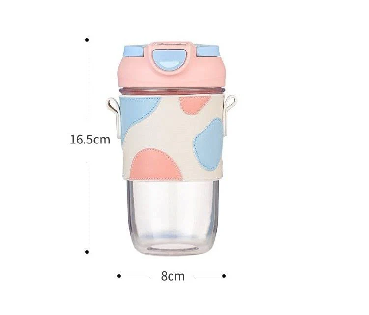 Classy Sipper Glass with Faux leather sleeves - 500ml - Image 4