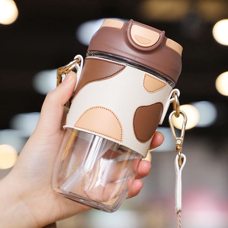 Classy Sipper Glass with Faux leather sleeves - 500ml - Image 5