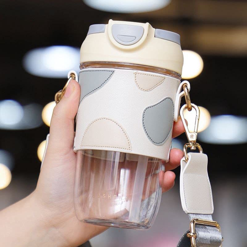 Classy Sipper Glass with Faux leather sleeves - 500ml - Image 6