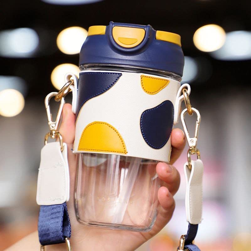 Classy Sipper Glass with Faux leather sleeves - 500ml - Image 8