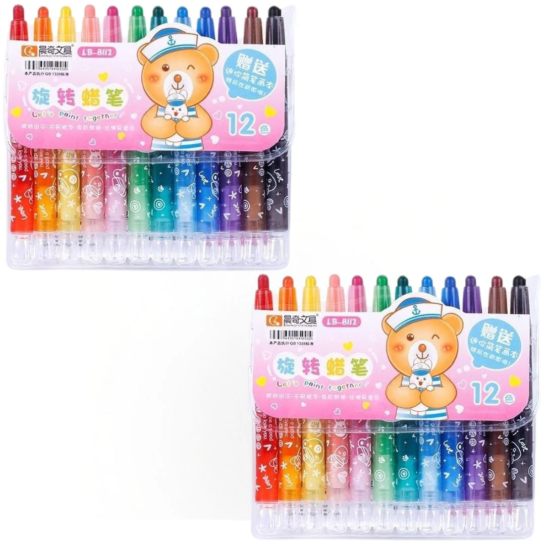Colorful Creations: 12/24 Rotating Crayons for Kids' Artistic Adventures Big - Image 6