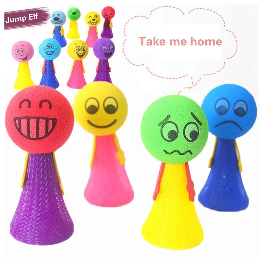 Colorful Faces Bounce Ball Toys for Kids – Funny Jumping Dolls (Pack Of 3) - Image 2