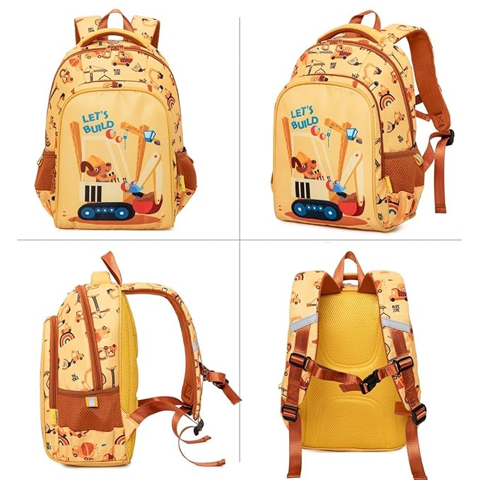Construction Theme Kids School Backpack – Stylish & Water-Resistant - Image 2