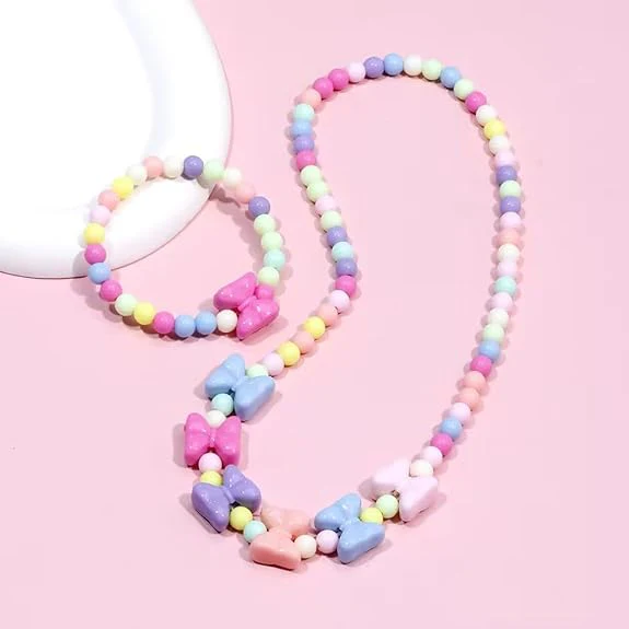PACK OF 10 | Kids Beaded Necklace & Bracelet Set for Birthday Return Gift -129 per pc- (Prepaid Only) - Image 3