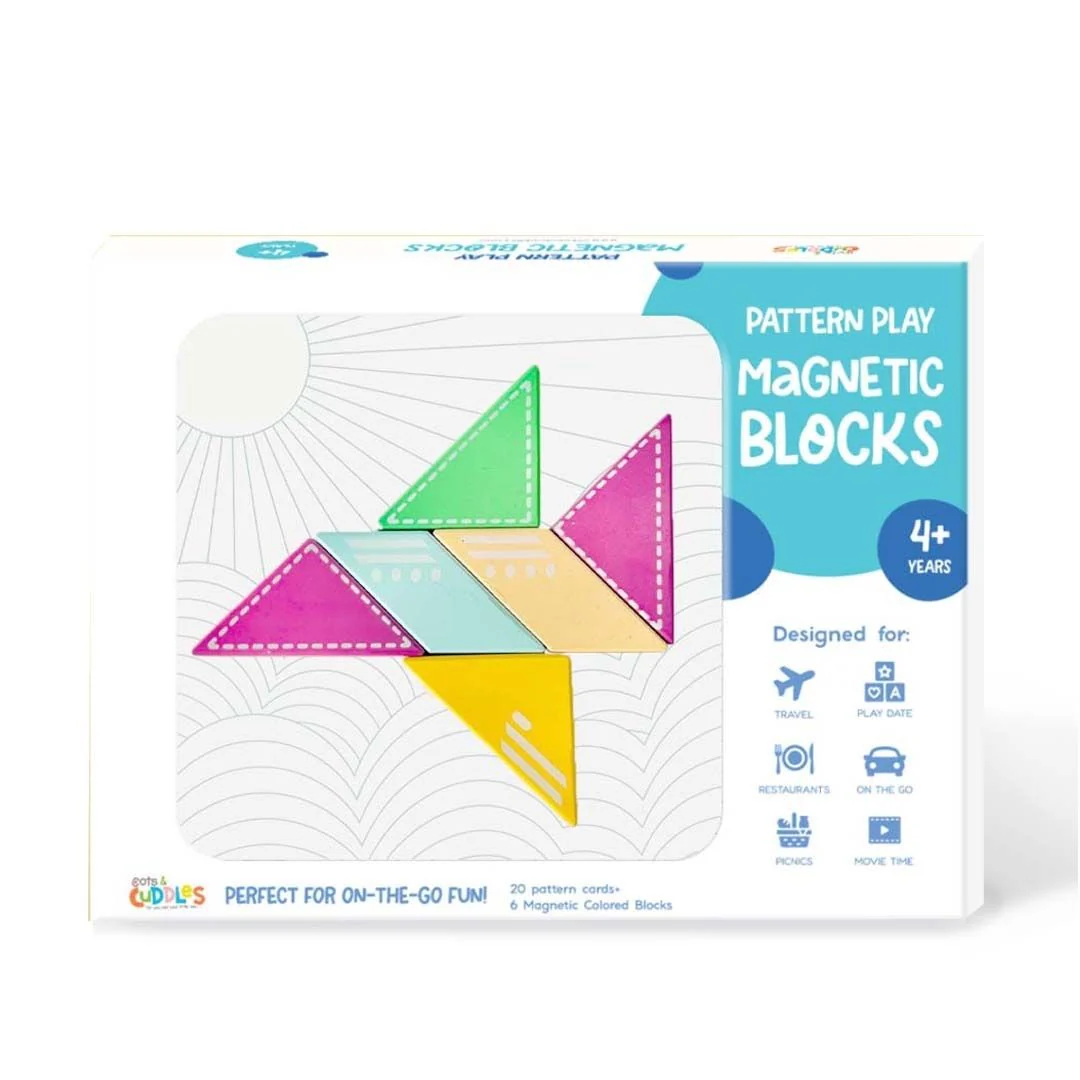 Cots and Cuddles 6pc Plane Design Magnetic Blocks Toy for Kids - Image 8