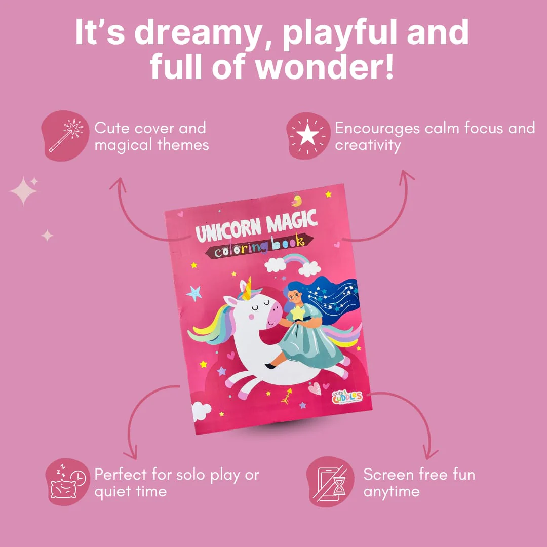 Cots and Cuddles Cartoon Colouring Book for Kids (Unicorn) - Image 3