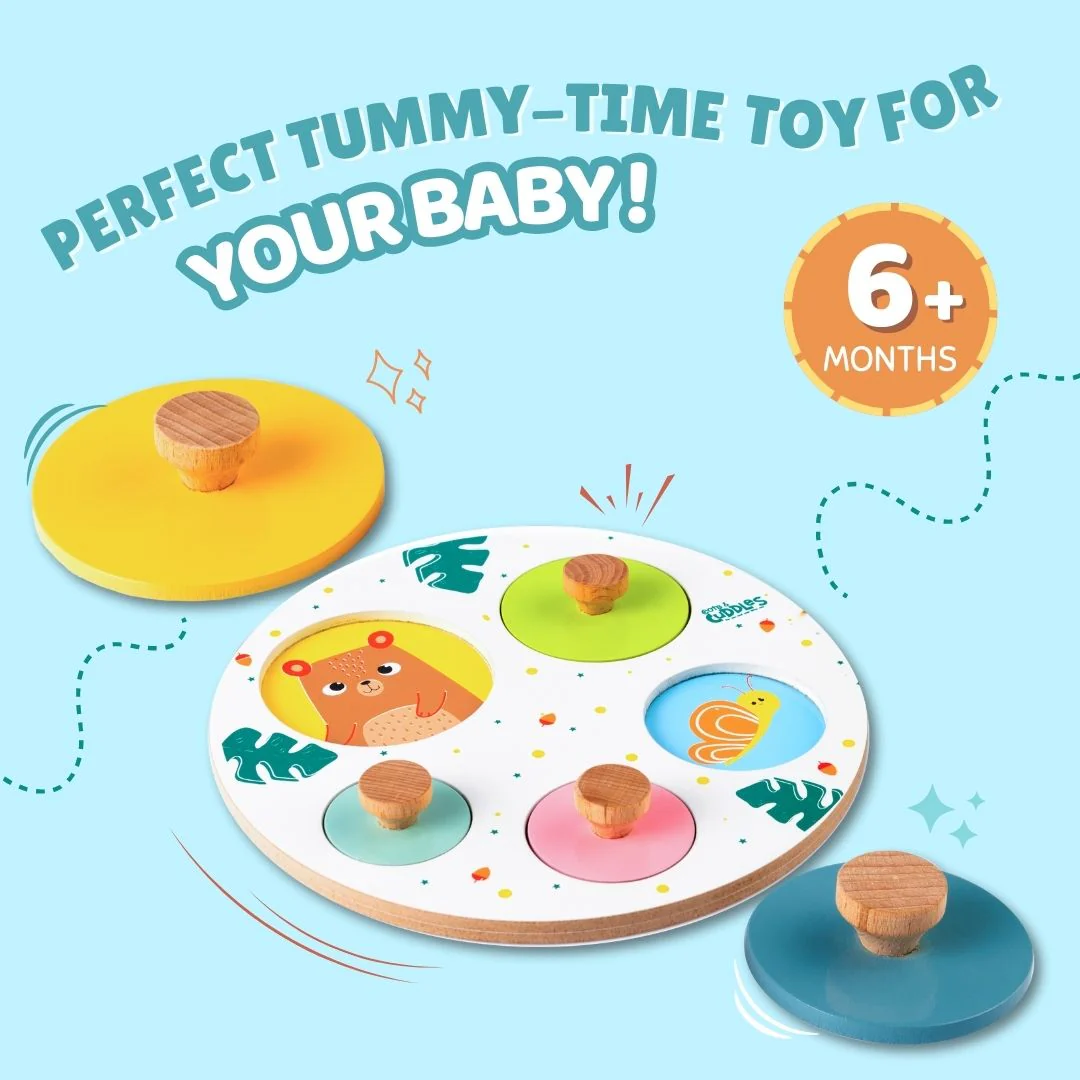 Cots and Cuddles Cute Wooden Peekaboo Board for Kids - Image 3