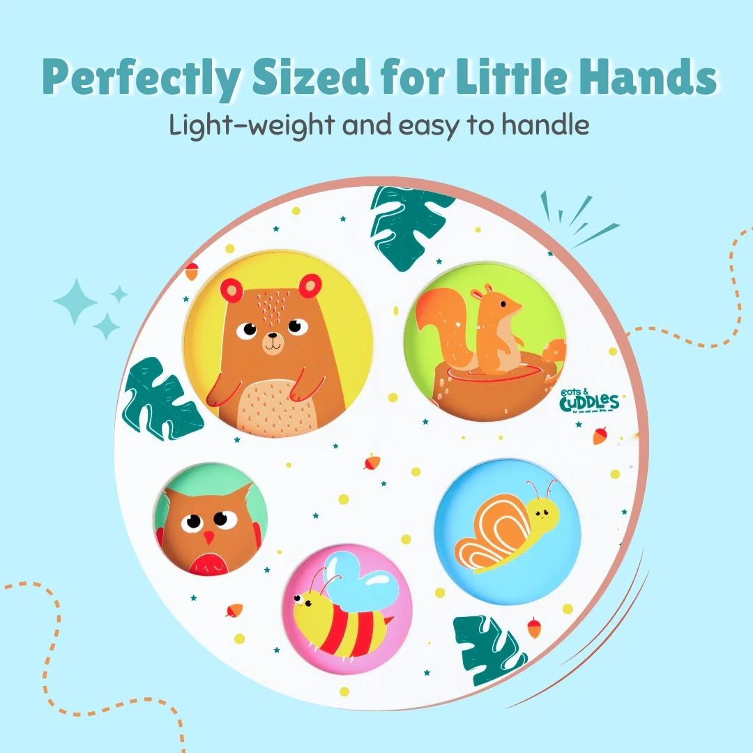 Cots and Cuddles Cute Wooden Peekaboo Board for Kids - Image 4