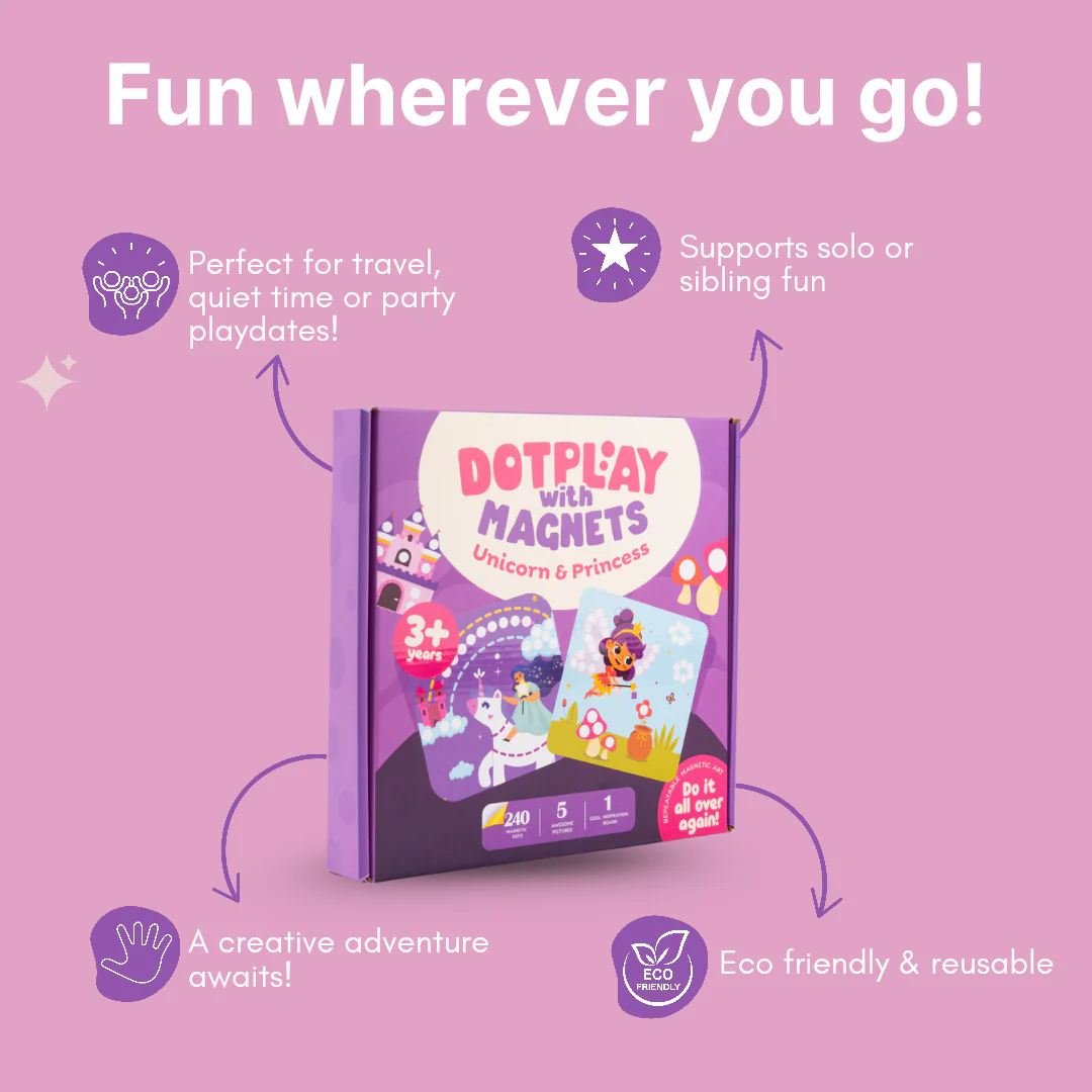 Cots and Cuddles Magnetic Dot Art – Unicorn & Princess Playset - Image 3