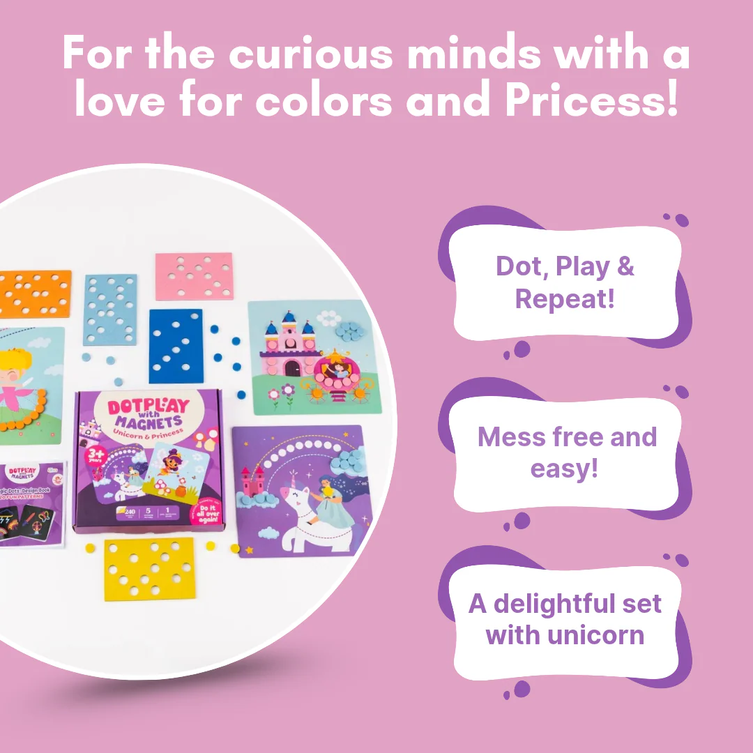Cots and Cuddles Magnetic Dot Art – Unicorn & Princess Playset - Image 4