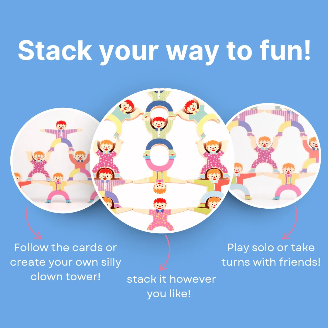 Cots and Cuddles Premium Quality Wooden Clown Balance Toy for Kids - Image 6