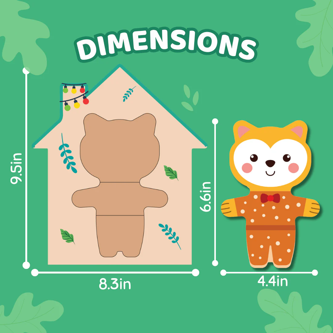 Cots and Cuddles Wooden Animals Zoo Crew Mix & Match Dress Up Game for Kids Age 2+ - Image 4
