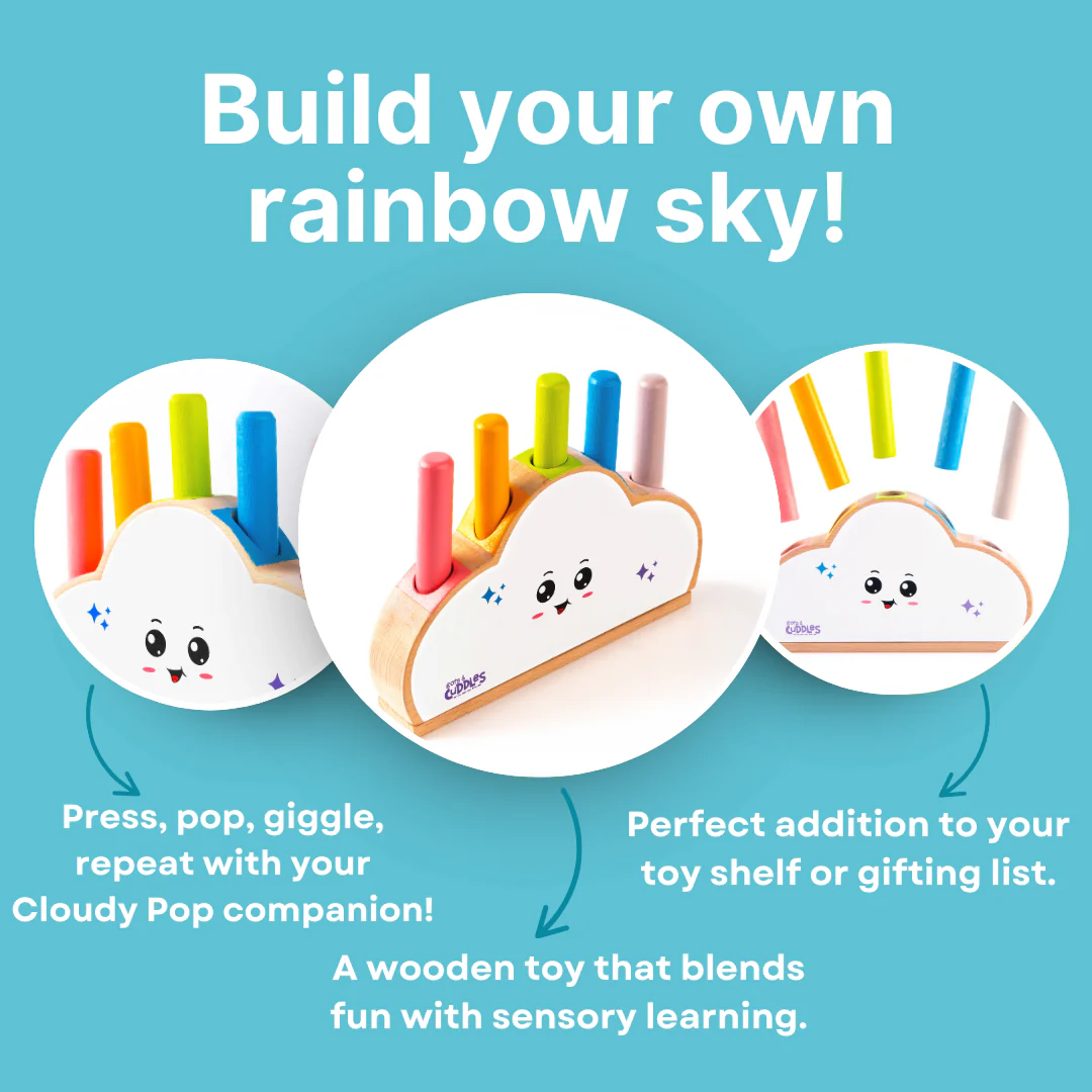 Cots and Cuddles Wooden Cloudy Pop Up Toy for Kids - Image 6