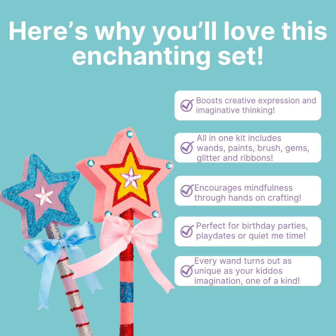Cots and Cuddles Wooden Diy Fairy Wand Decoration Kit for Kids - Image 4