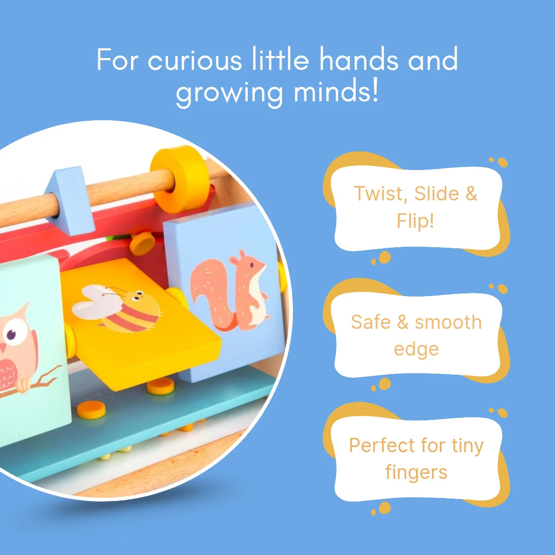 Cots and Cuddles Wooden Little Learner Activity Triangle for Kids Age1+ - Image 5