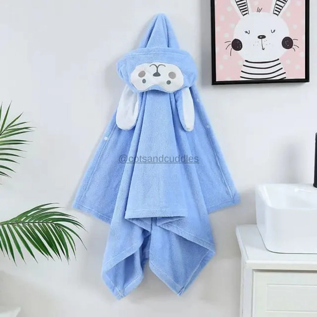 Cuddle Up with Cute Animal Face Hooded Soft Baby Towels: The Perfect Bath Time Companion - Image 5