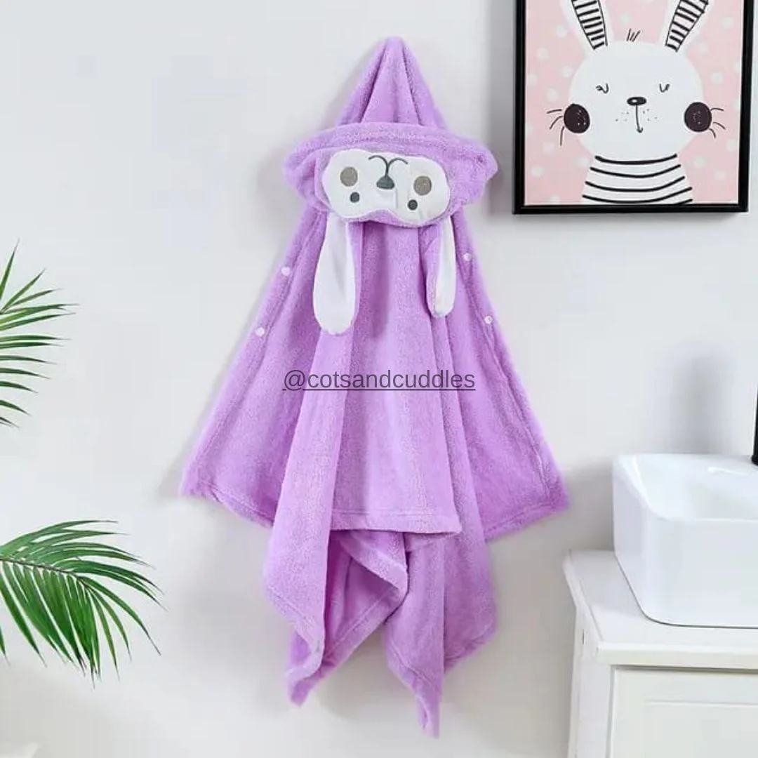 Cuddle Up with Cute Animal Face Hooded Soft Baby Towels: The Perfect Bath Time Companion - Image 7