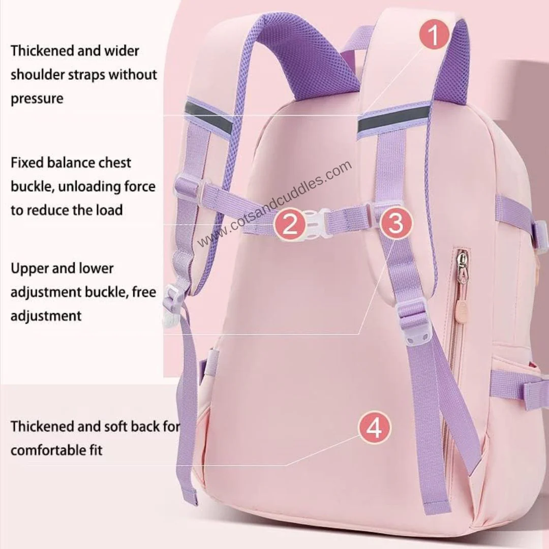 Cute Bunny Soft Toy Backpack for Small Primary School Kids with Multiple Zip Pockets and Anti-Theft Pocket - Image 7