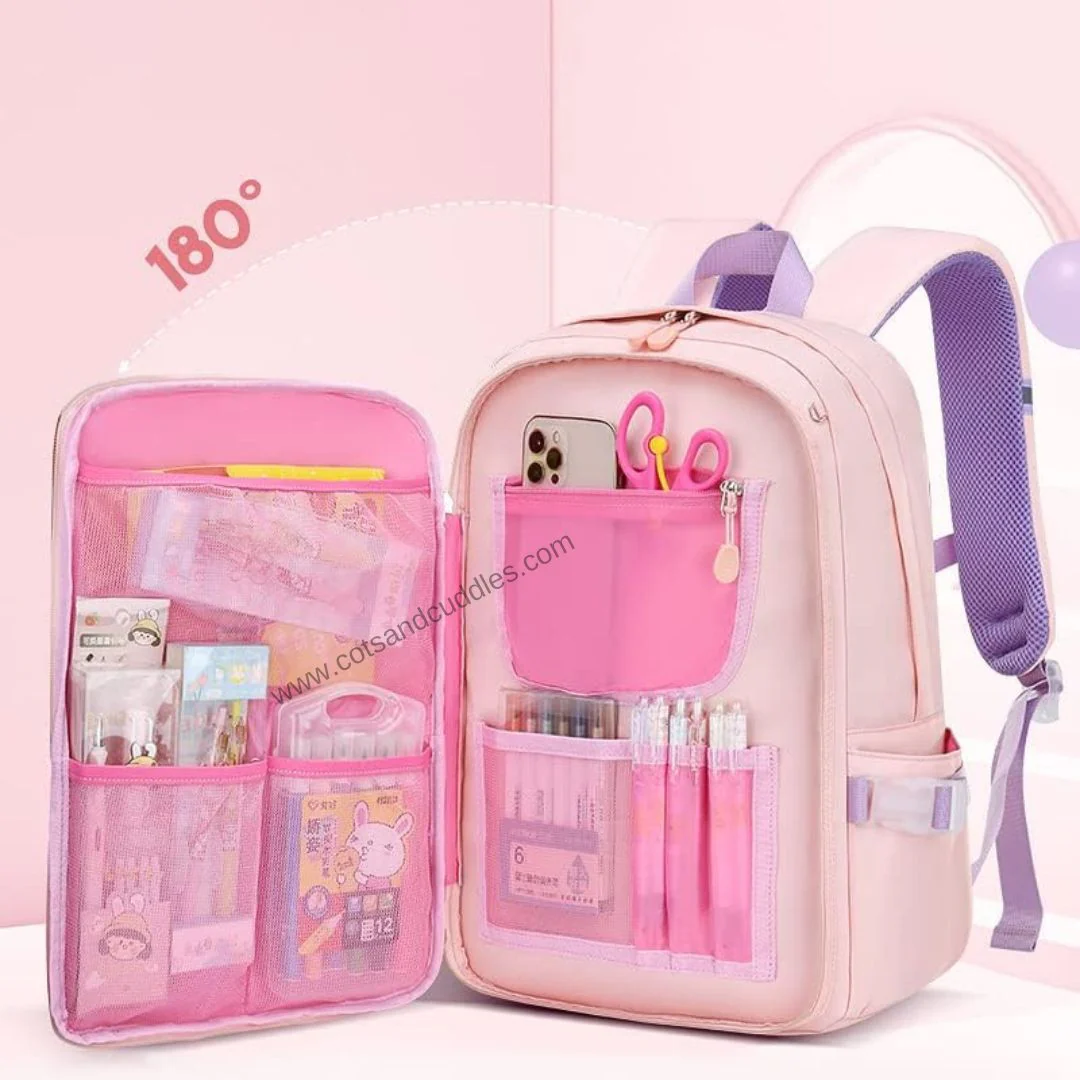 Cute Bunny Soft Toy Backpack for Small Primary School Kids with Multiple Zip Pockets and Anti-Theft Pocket - Image 8