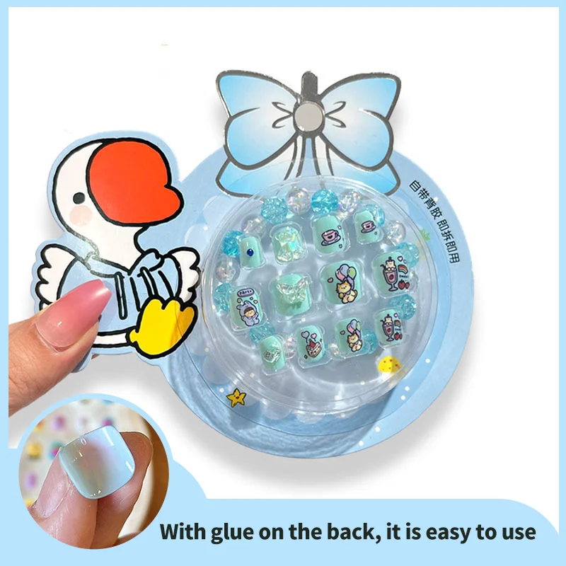 Cute Design Attractive Baby False Nail with Bracelet for kids - Image 5
