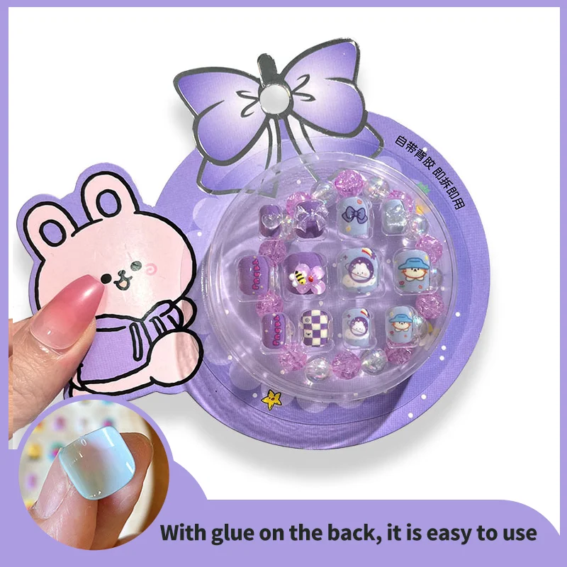 Cute Design Attractive Baby False Nail with Bracelet for kids - Image 6