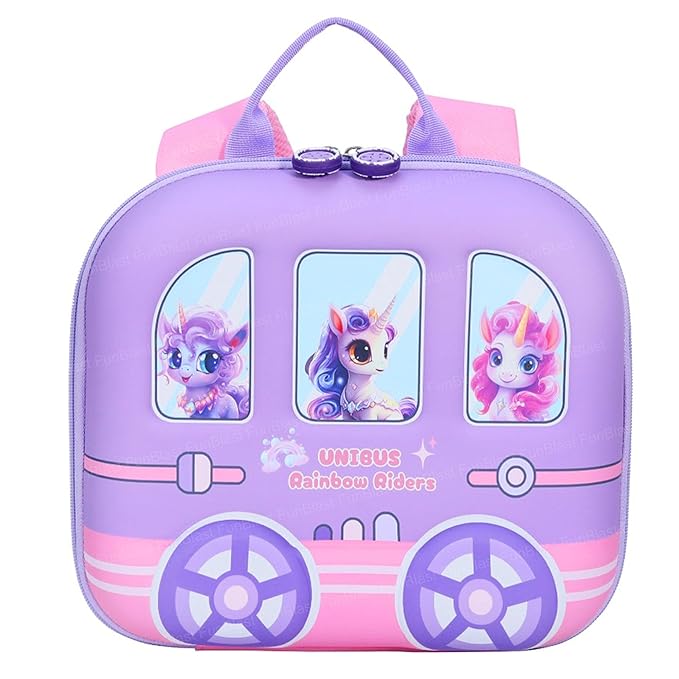 Unicorn Design Rectangle Shaped Hardshell Backpack for Kids (Pack Of 5/10)(Prepaid Only) - Image 2