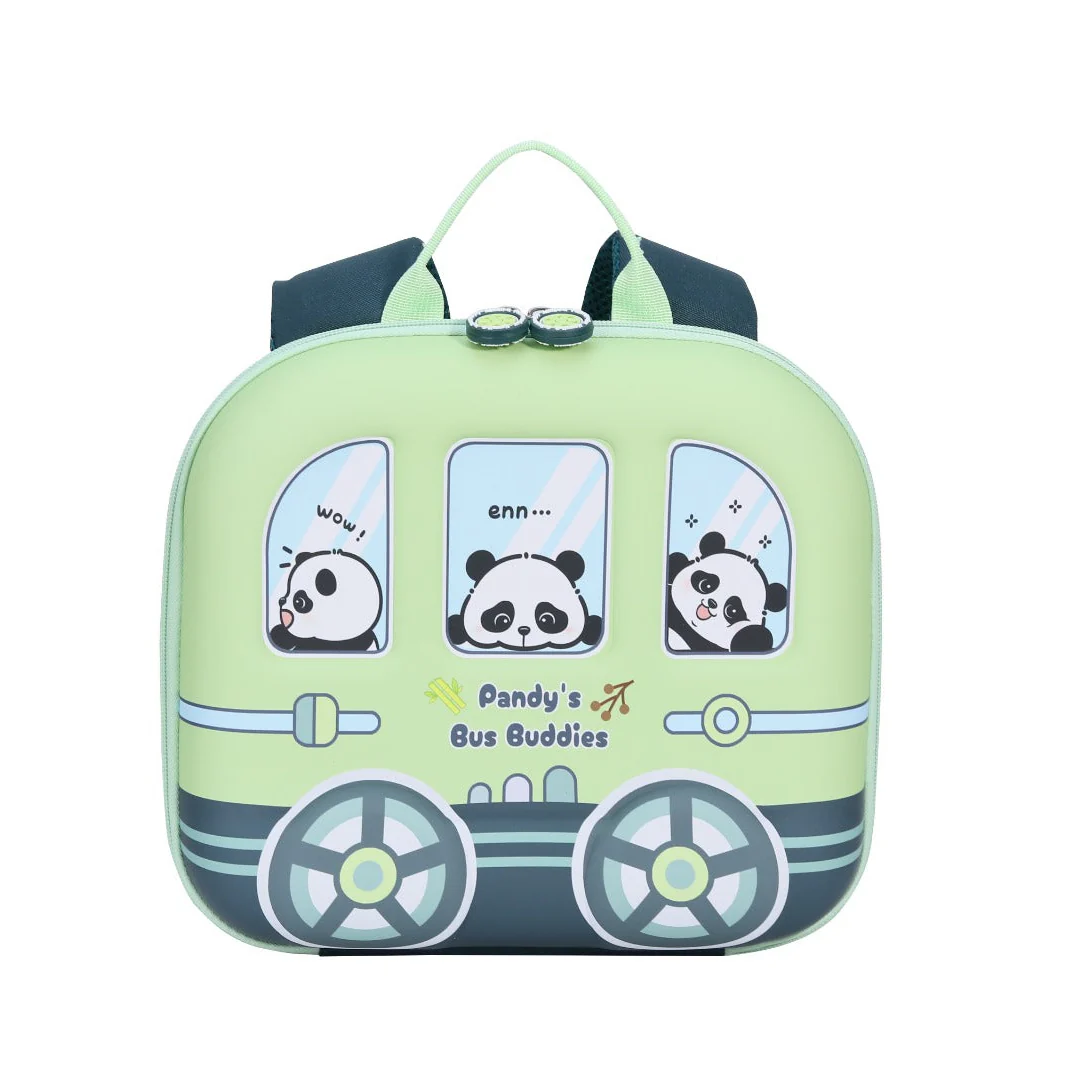 Panda Design Rectangle Shaped Hardshell Backpack for Kids (Pack Of 5/10)(Prepaid Only) - Image 2