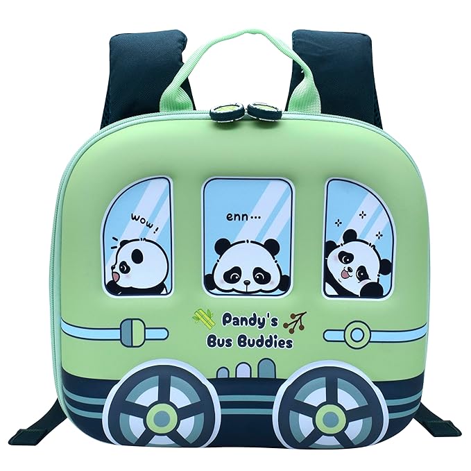 Panda Design Rectangle Shaped Hardshell Backpack for Kids (Pack Of 5/10)(Prepaid Only) - Image 3