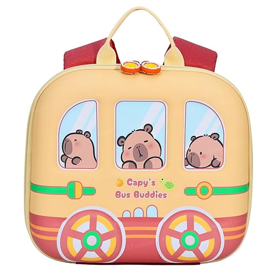 Capybara Design Rectangle Shaped Hardshell Backpack for Kids (Pack Of 5/10)(Prepaid Only) - Image 2