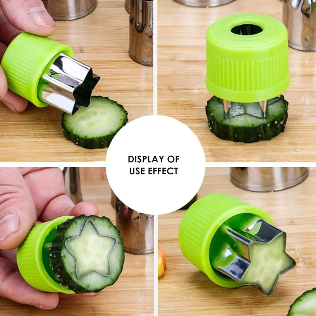 Cute Design Stainless Steel Cutter Set – Pack of 3 (Yellow) - Image 2