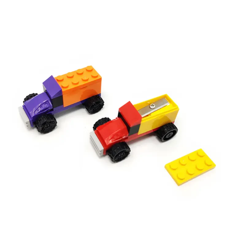 Cute Mini Truck Shape DIY Lego Pencil Sharpener Stationery for Kids (Random Colour) - Image 5
