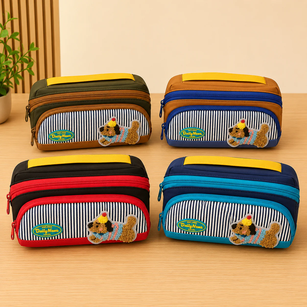Cute Puppy Pencil Pouch for Kids | Large Capacity School Supply Organizer - Image 2