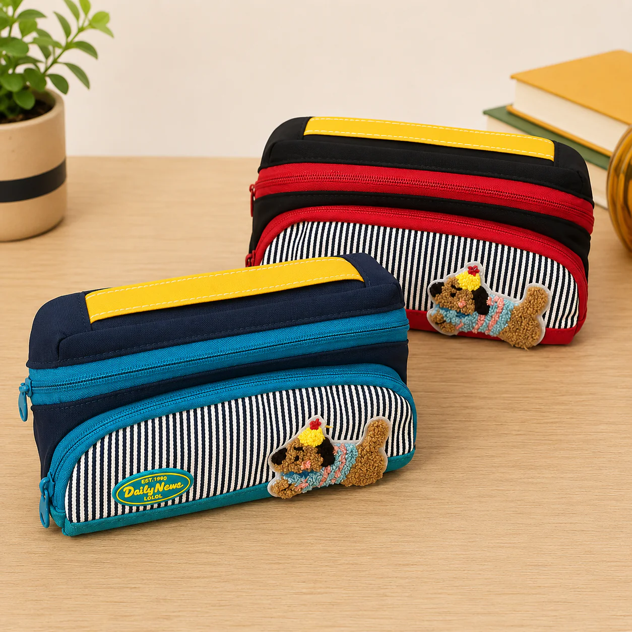 Cute Puppy Pencil Pouch for Kids | Large Capacity School Supply Organizer - Image 4
