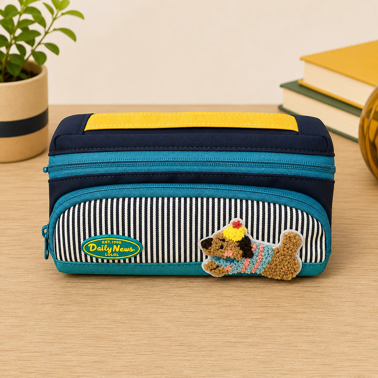 Cute Puppy Pencil Pouch for Kids | Large Capacity School Supply Organizer - Image 5