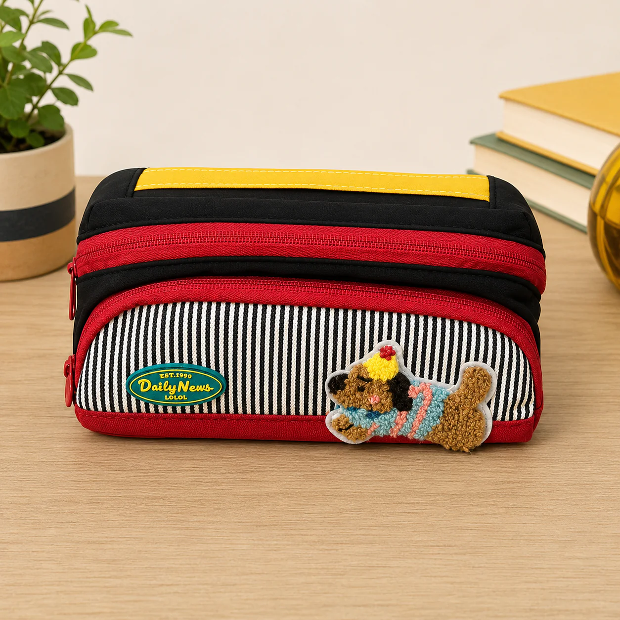 Cute Puppy Pencil Pouch for Kids | Large Capacity School Supply Organizer - Image 7